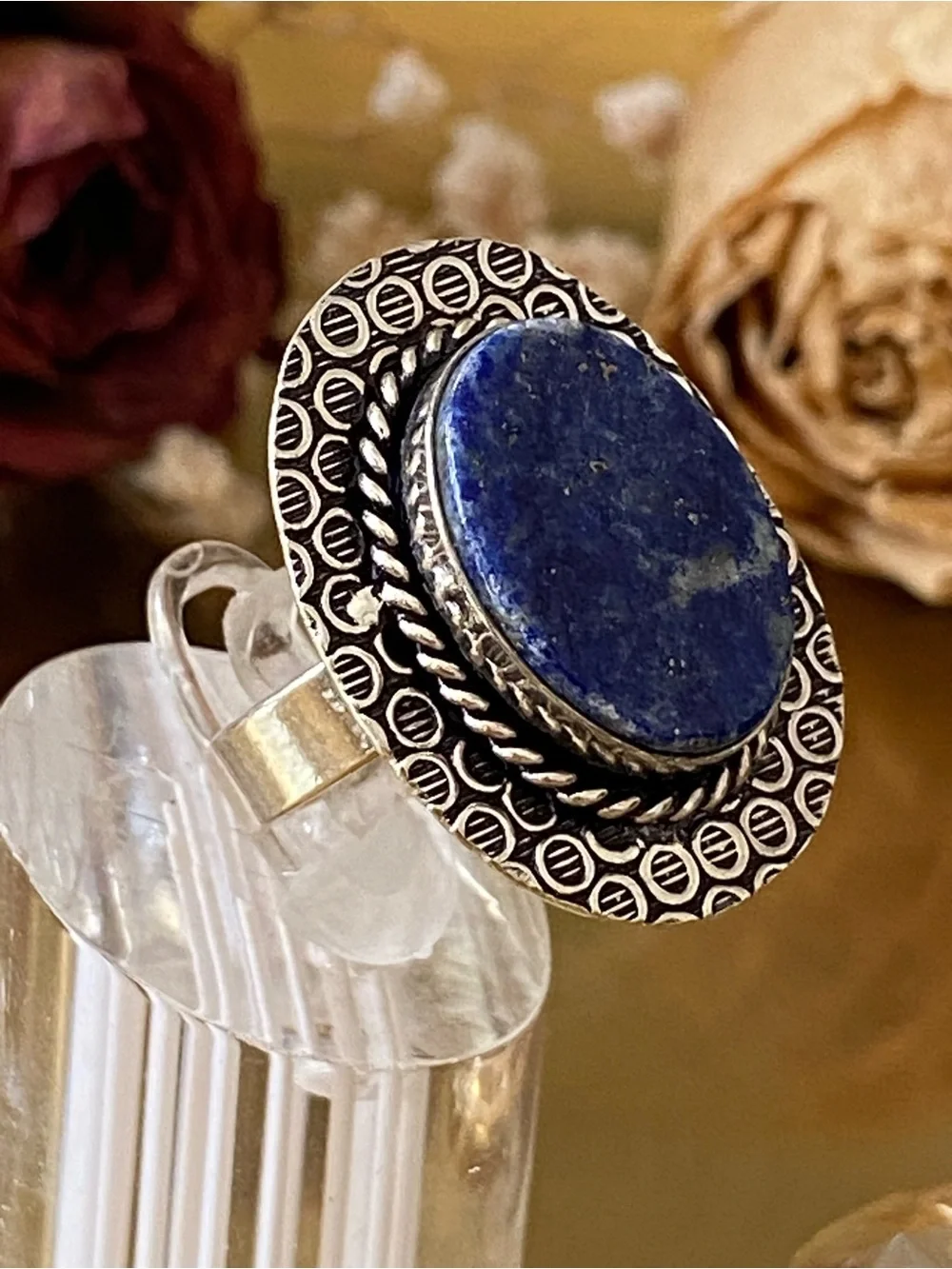 Lapis Lazuli Hand Crafted Ring Size 8.5